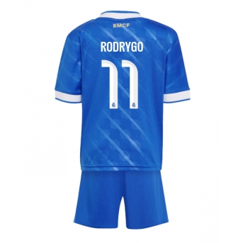 Billige Fotballdrakt Real Madrid Rodrygo Goes #11 Replika Tredjedraktsett Barn 2025-26 Kortermet (med bukser)